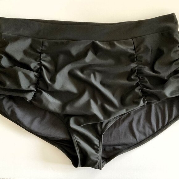 NEW DANIFY PLUS HIGH WAISTED RUCHED SWIMSUIT BOTTOMS - Picture 2 of 10